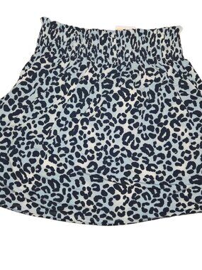 LuLaRoe Sophia Skirt Bluish Gray Leopard Print XL